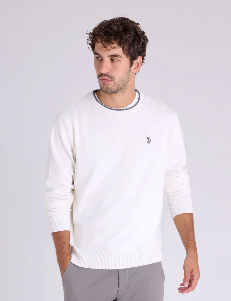

Свитер U.S. Polo Assn Solid Crew Neck, ванильный