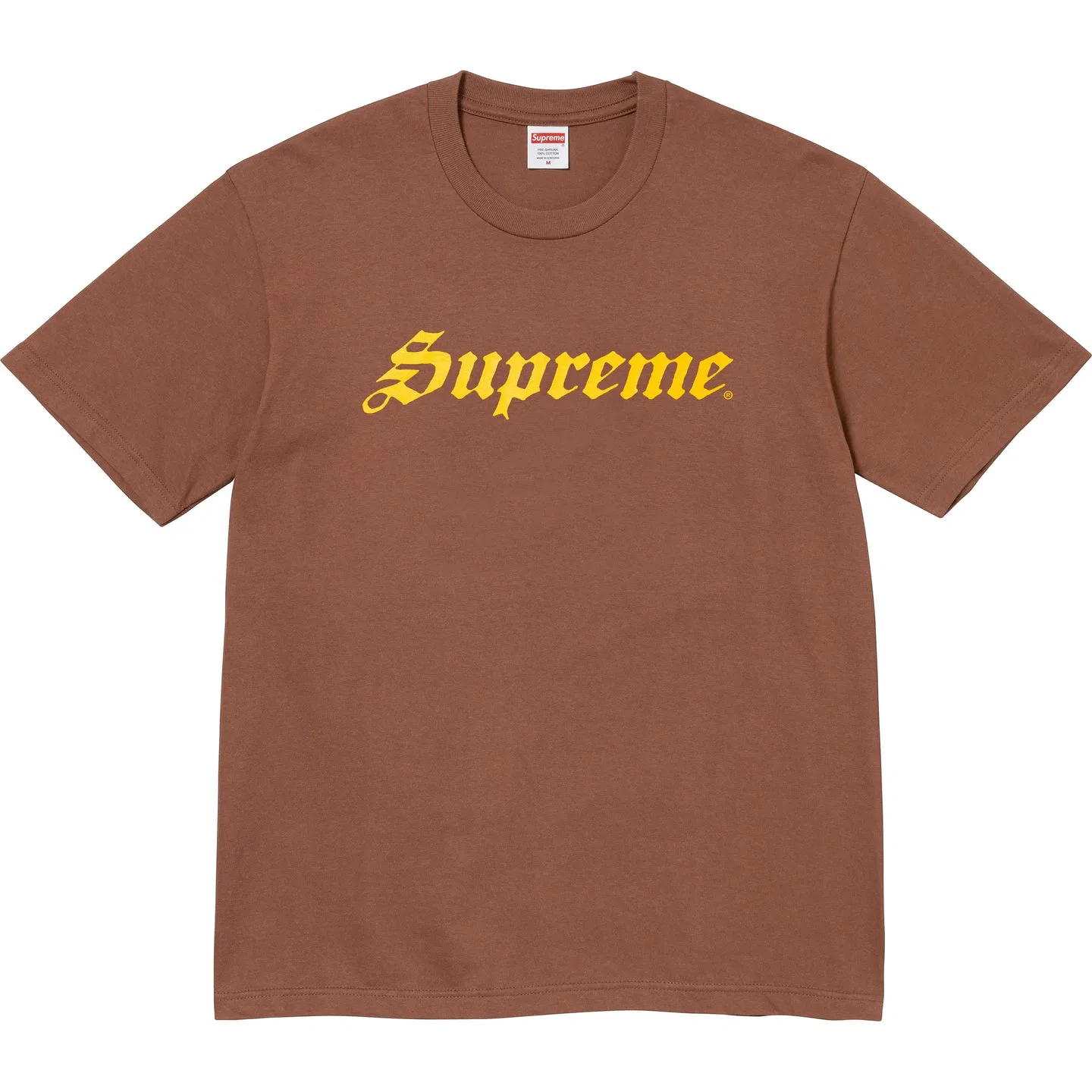 Футболка Supreme SS26 Unisex Crew Neck Moderate Straight Fit, Brown/Brown