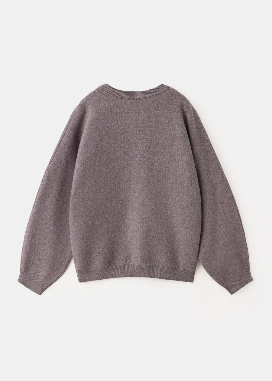 Детский свитер MANGO KIDS 'POLLY' серо-бежевого цвета — фото 2