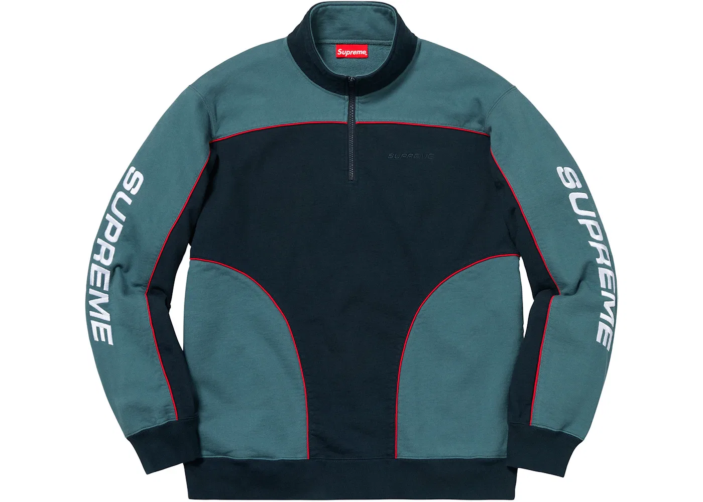 Мужской свитшот на молнии Supreme Half Zip, Navy/Dark Teal