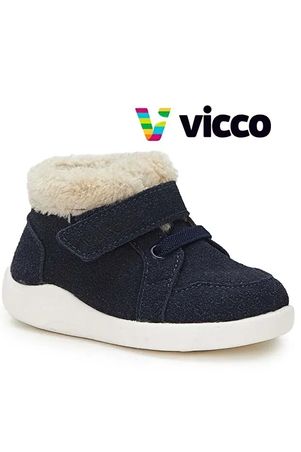 Детские ботинки для девочек ортопедические Tinky First Step Vicco, Navy Blue