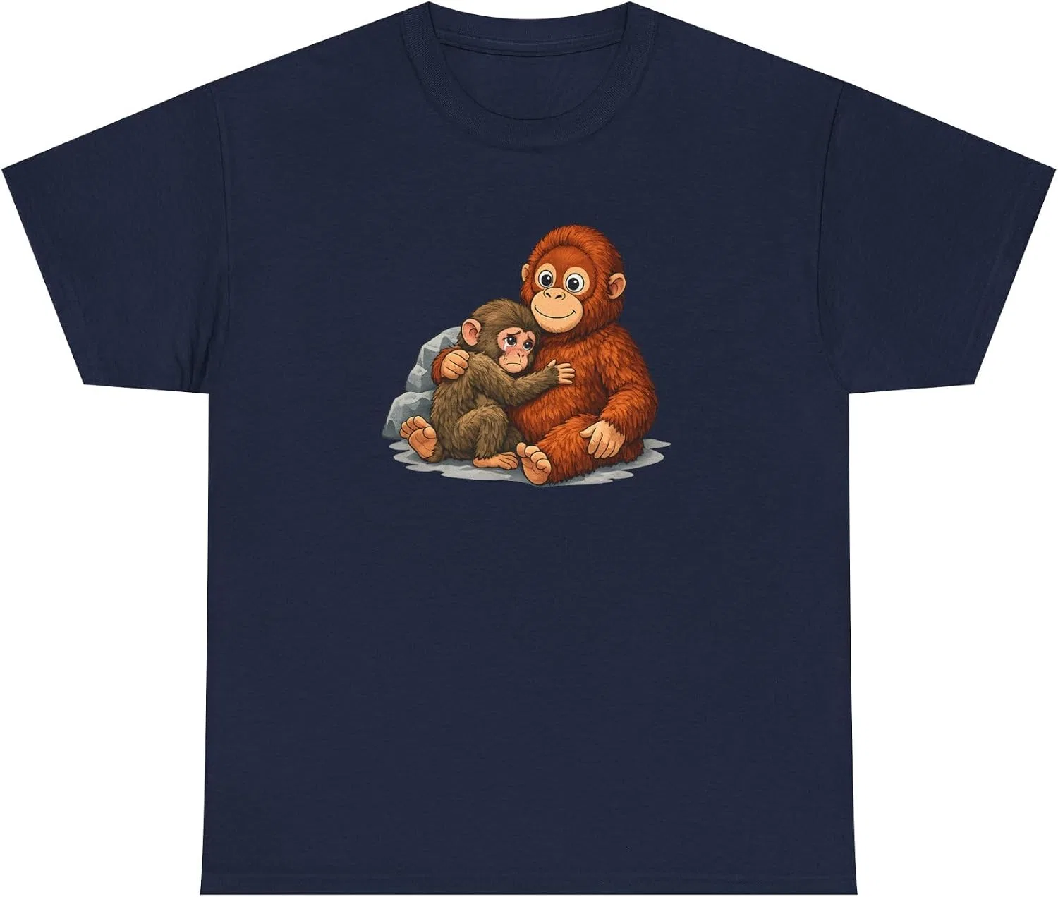 Женская футболка с принтом Punch Monkey, тёмно-синий