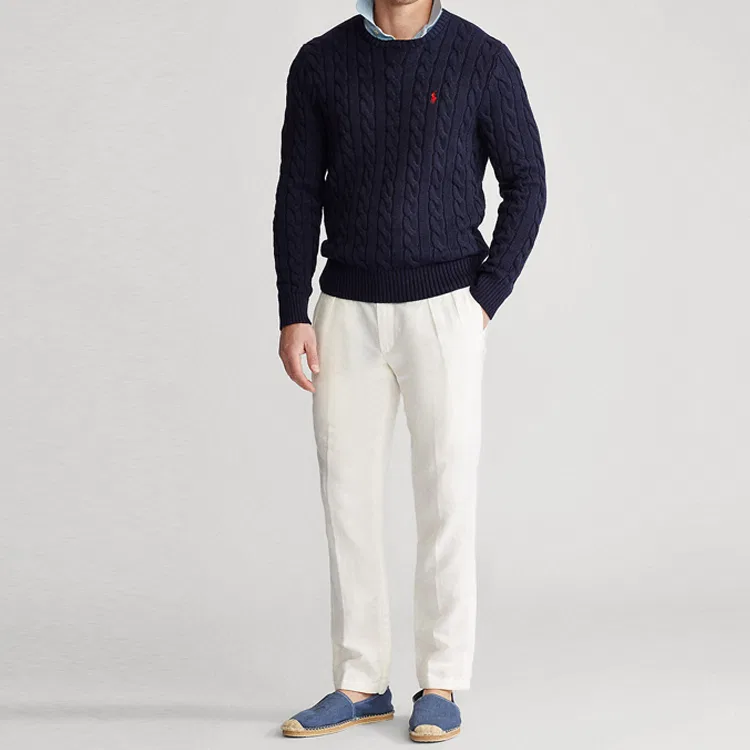 Мужской свитер с длинным рукавом Polo Ralph Lauren, Hunter Navy Blue — фото 3