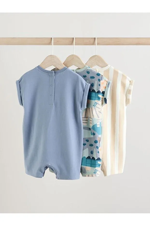 Детский комбинезон с животным принтом, комплект из 3 предметов, Next Baby, Multicolor — фото 2
