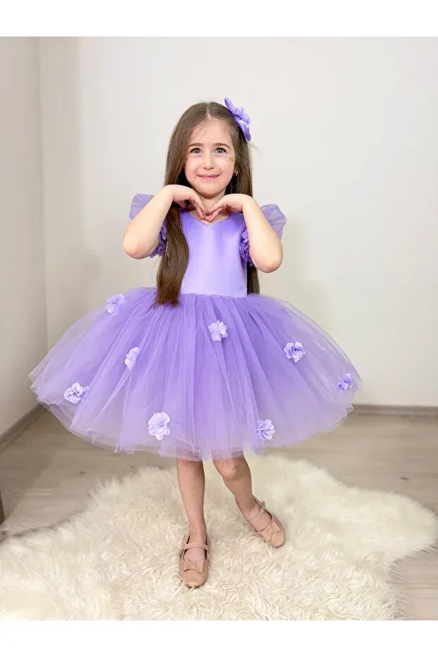 Детское вечернее платье для девочек пышное Gulsagg, Lilac