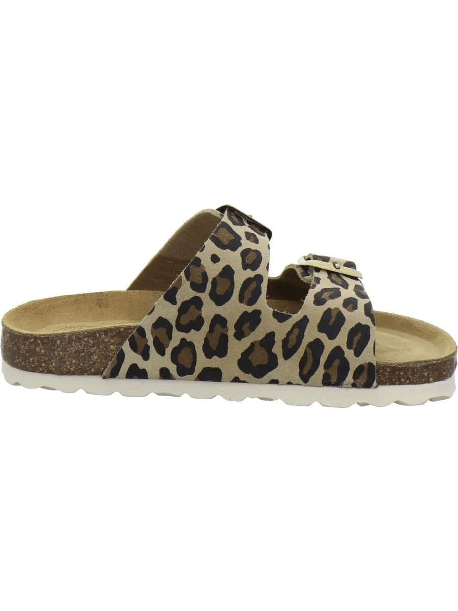 Сандалии AFS-Schuhe 'Madchen Pantoletten Zweischnaller leo-beige' бежевого цвета — фото 4