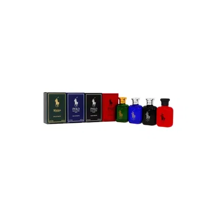 Набор парфюмерных миниатюр Ralph Lauren Polo Collection, Green, Blue, Red, Black, 15 мл x 4 шт.