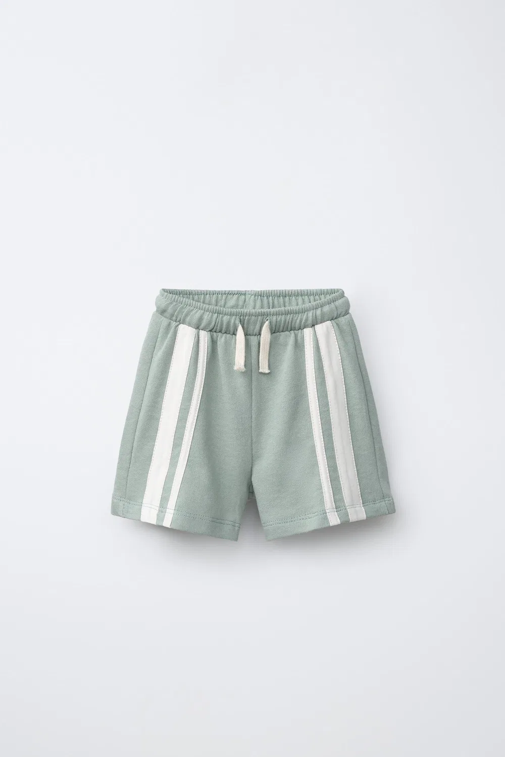 Шорты-бермуды с боковой полосой ZARA, Light Green