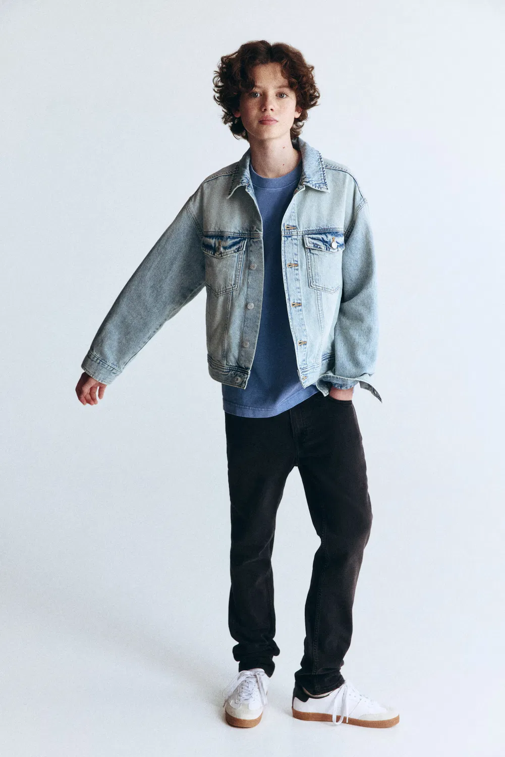 Удобные эластичные джинсы облегающего кроя H&M, Denimschwarz — фото 3