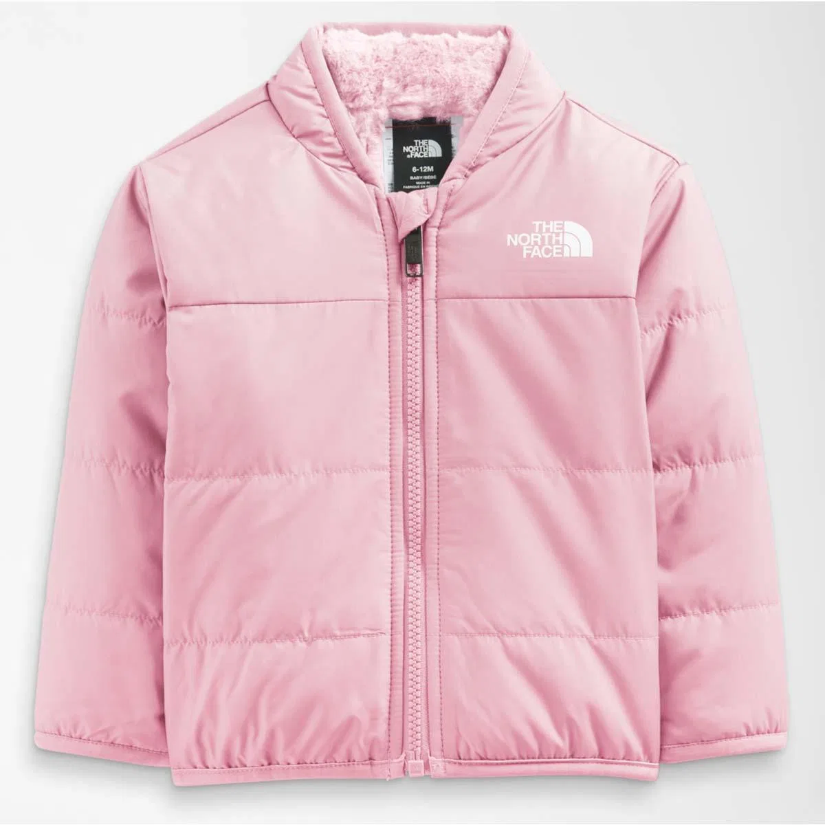 Детская куртка утепленная двусторонняя Mossbud The North Face, Cameo Pink — фото 2