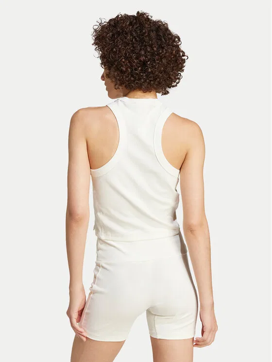 Топ slim fit Lounge Adidas, белый — фото 3
