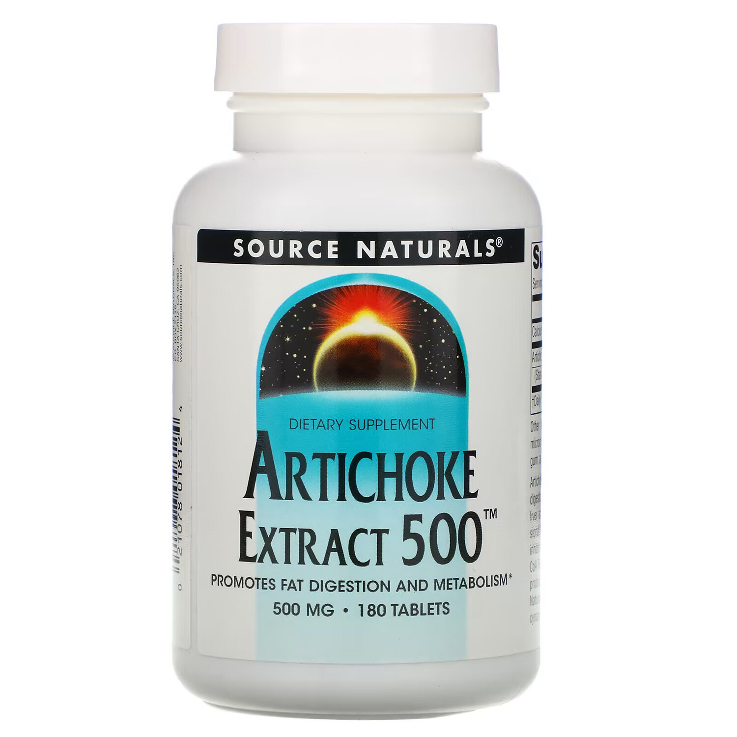 

Source Naturals, Экстракт артишока 500, 180 таблеток