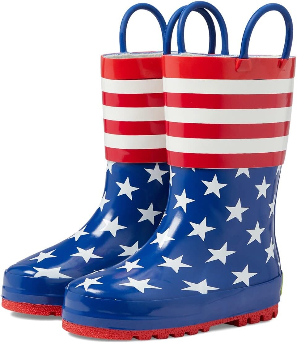 

Ботинки Western Chief Kids Old Glory Rain Boots, синий