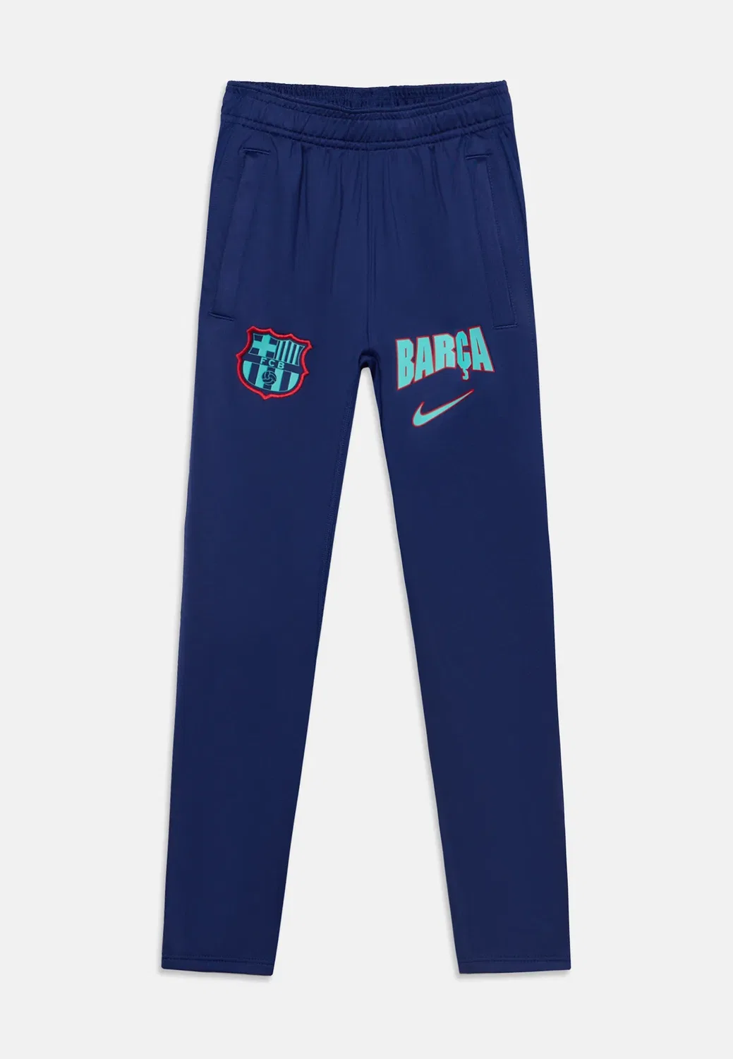 Спортивные штаны FC Barcelona FCB Strike на молнии, унисекс Nike Performance, Loyal Blue/Green Frost — фото 3