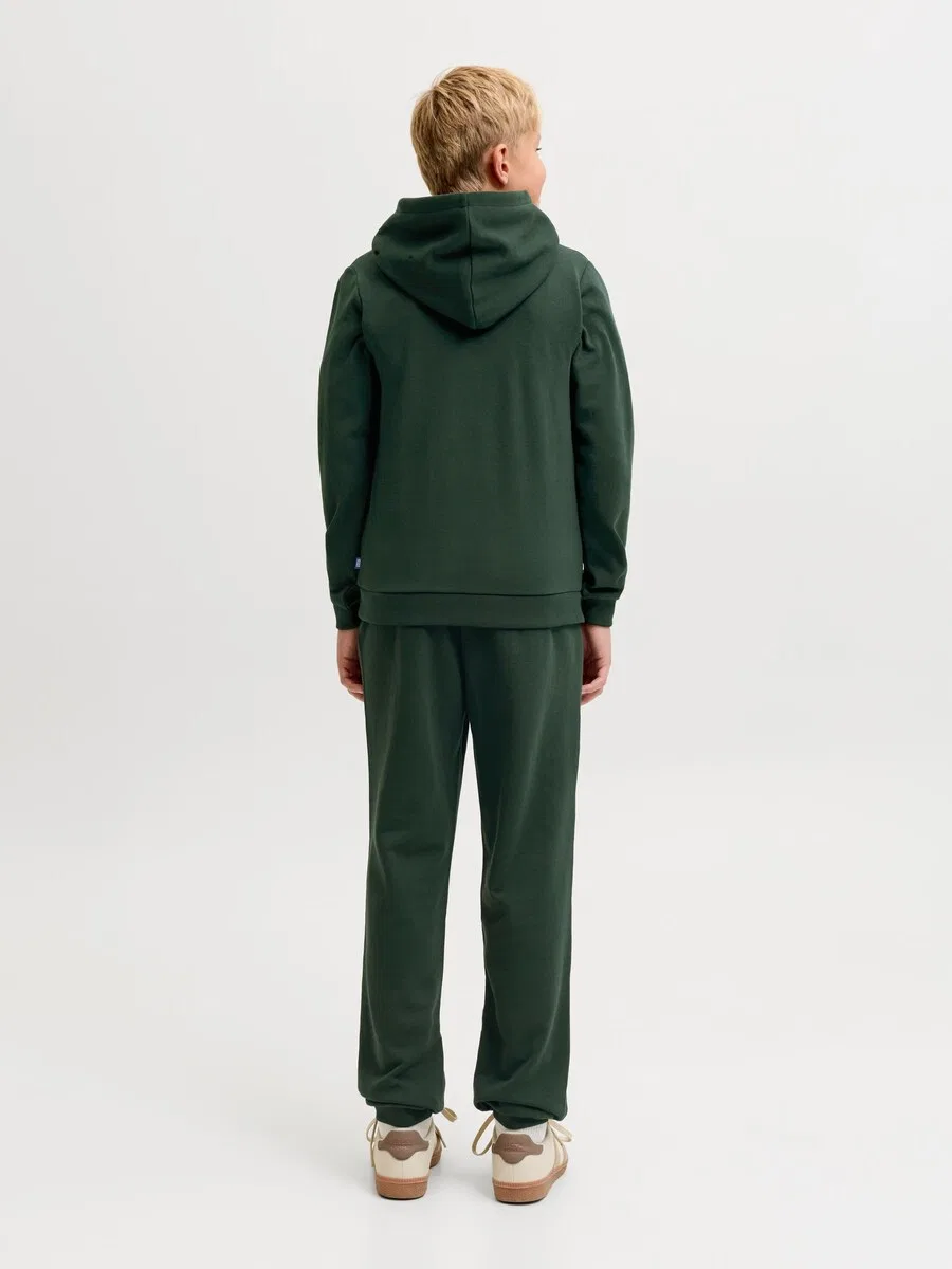 Детская толстовка 'JJEBradley' темно-зеленого цвета Jack & Jones Junior — фото 4