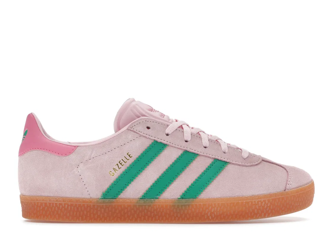 Детские кроссовки lifestyle Adidas Gazelle, Clear Pink Court Green Bliss Pink