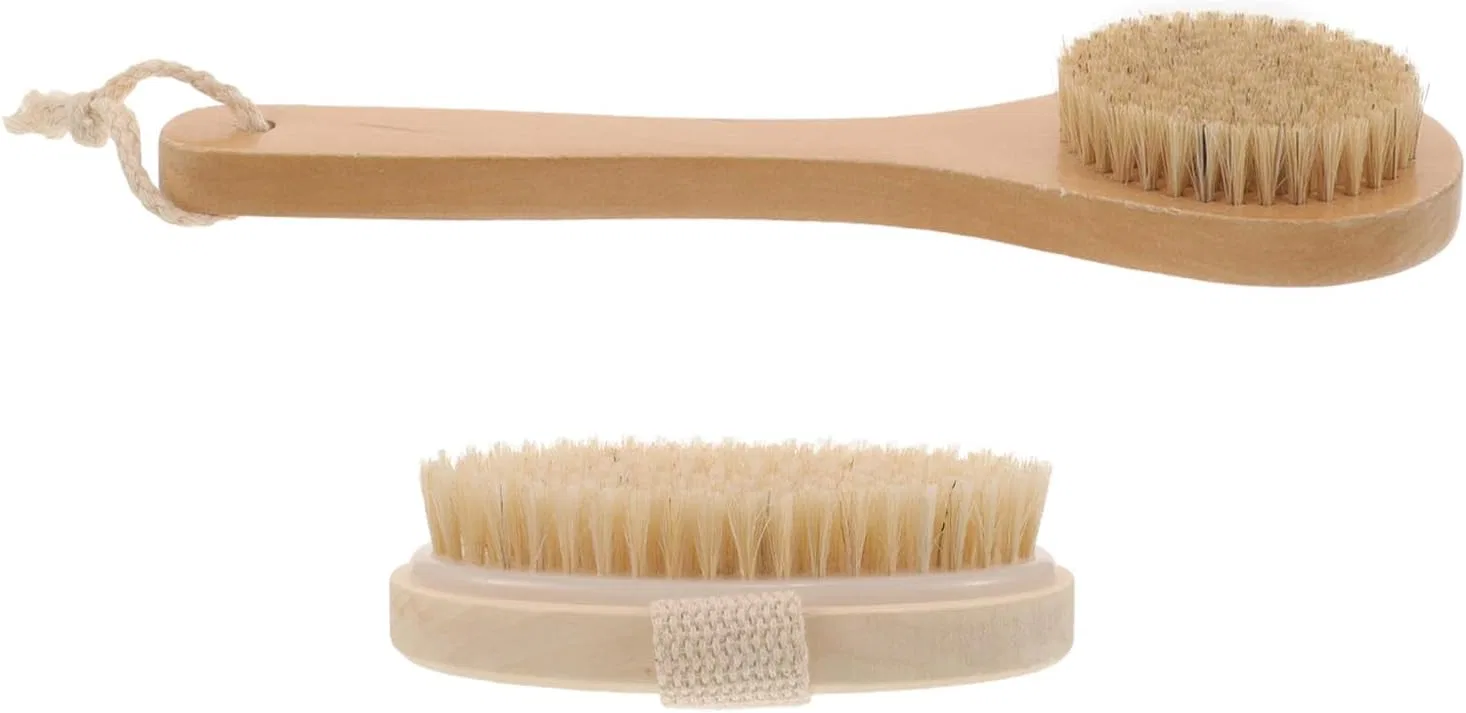 Щетка для тела с мягкой щетиной Mikikit, 2 шт, 12.5x7x3.5 см