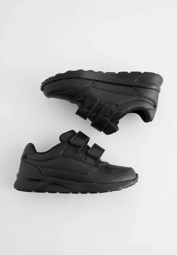 Туфли на липучке из кожи Wide fit touch fastening school shoes Next, черный — фото 3