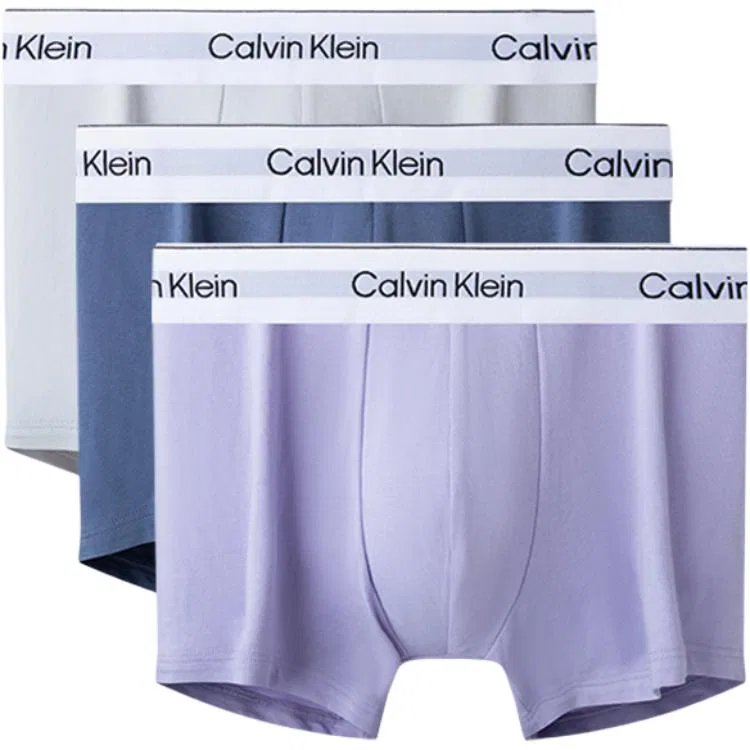 Мужской комплект трусов-боксеров с принтом SS25 Boxer Briefs Calvin Klein, Nfi-Lake Blue/Baby Blue/Berry Red — фото 4