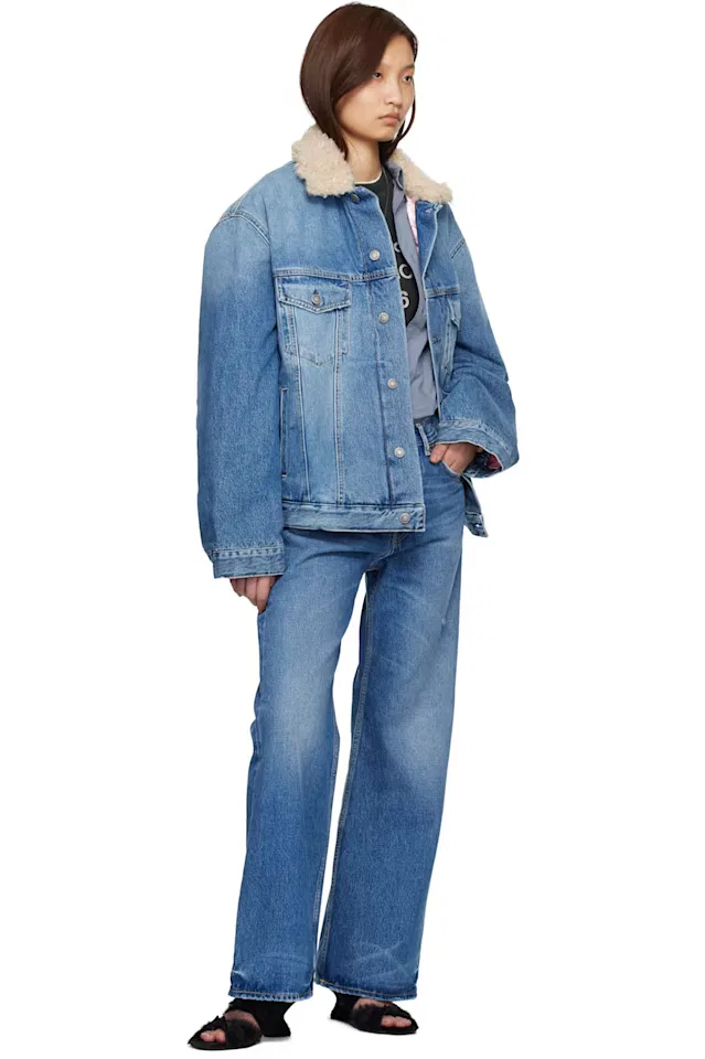 Джинсовая куртка с синей подкладкой Acne Studios — фото 4