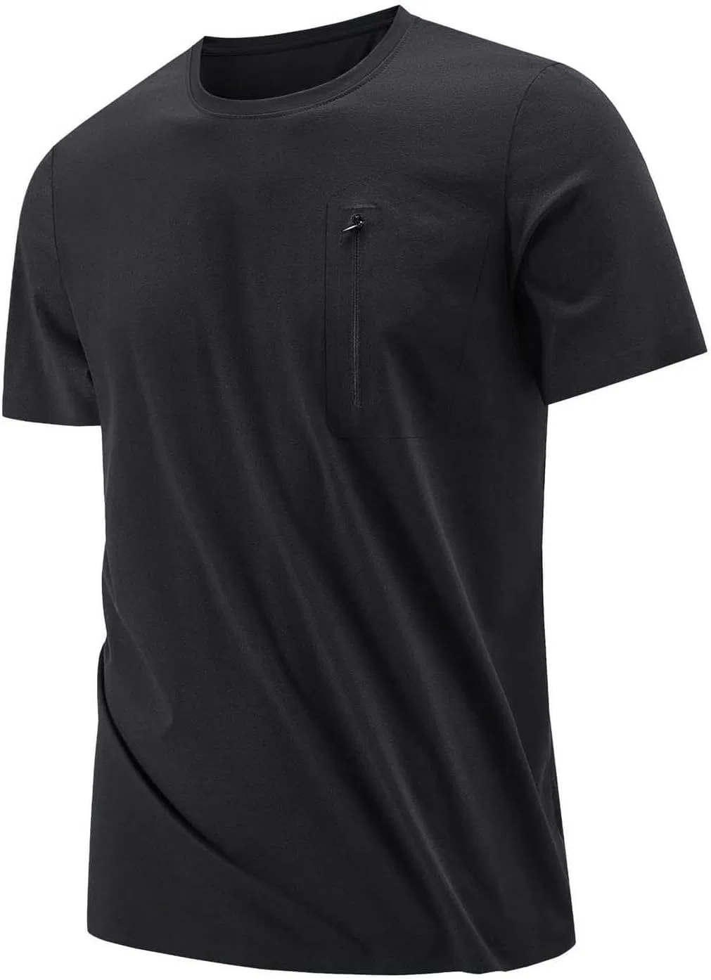 Мужская футболка с круглым вырезом Polyester, Black