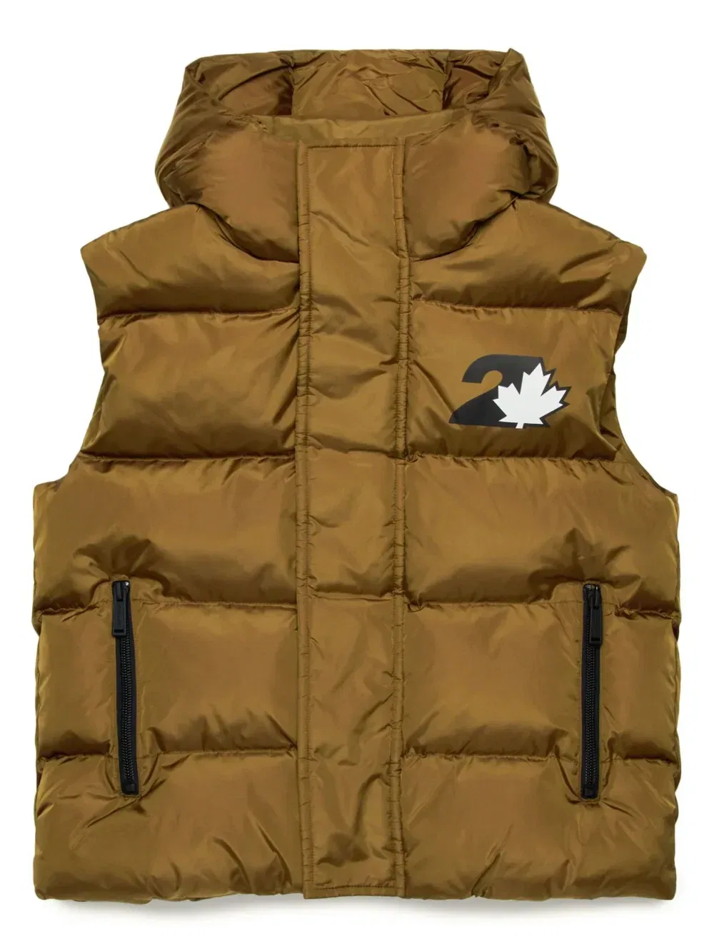 Жилет с логотипом Dsquared2 Kids, коричневый