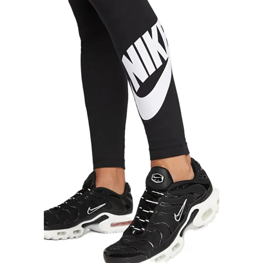 Женские леггинсы с высокой посадкой с принтом High-Waisted Graphic Nike, Черный — фото 4