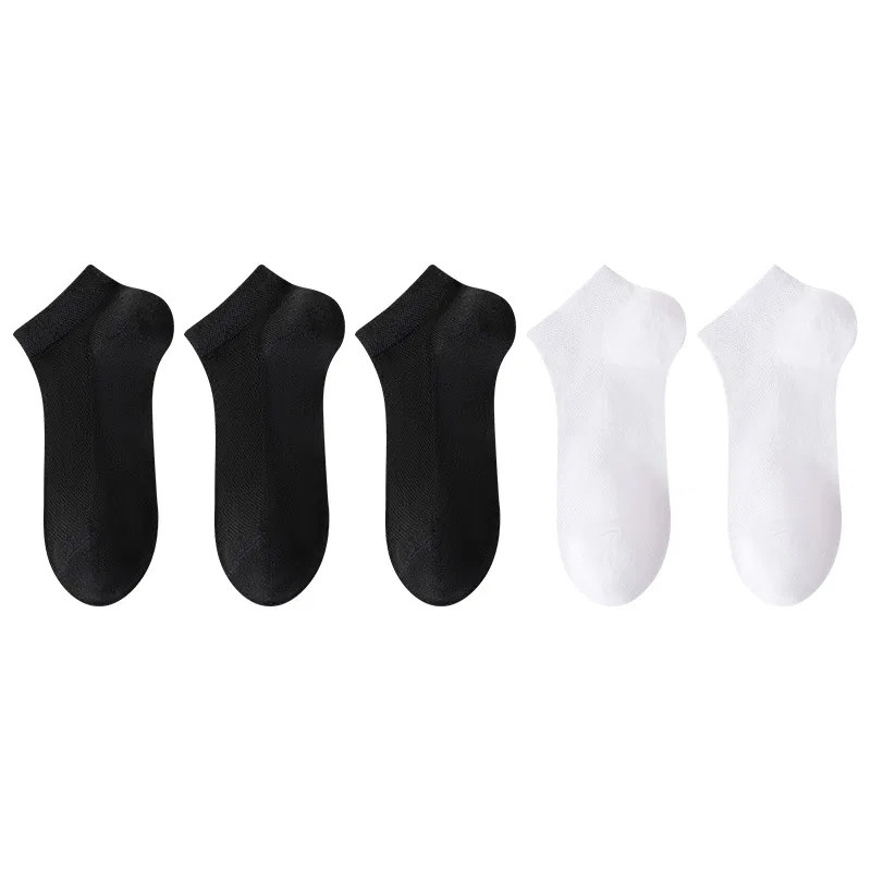 Детские носки-невидимки 5 пар, Black 3+White 2, MIIOW