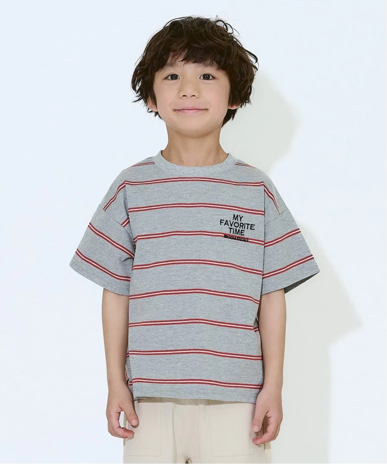 Детская футболка с принтом Big Silhouette b・ROOM, Top Gray