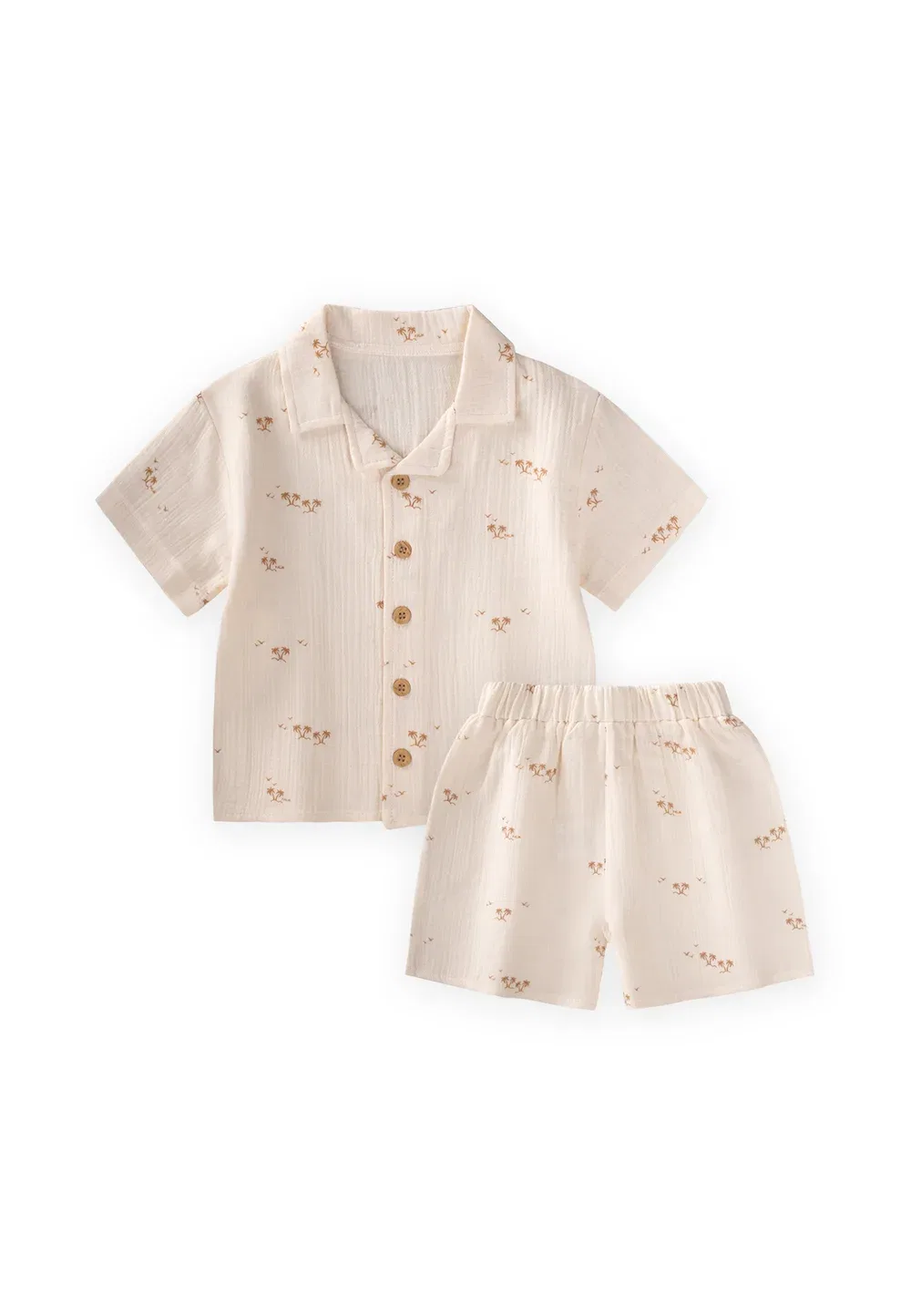Рубашка и капри из муслина - рубашка Cigit, Beige