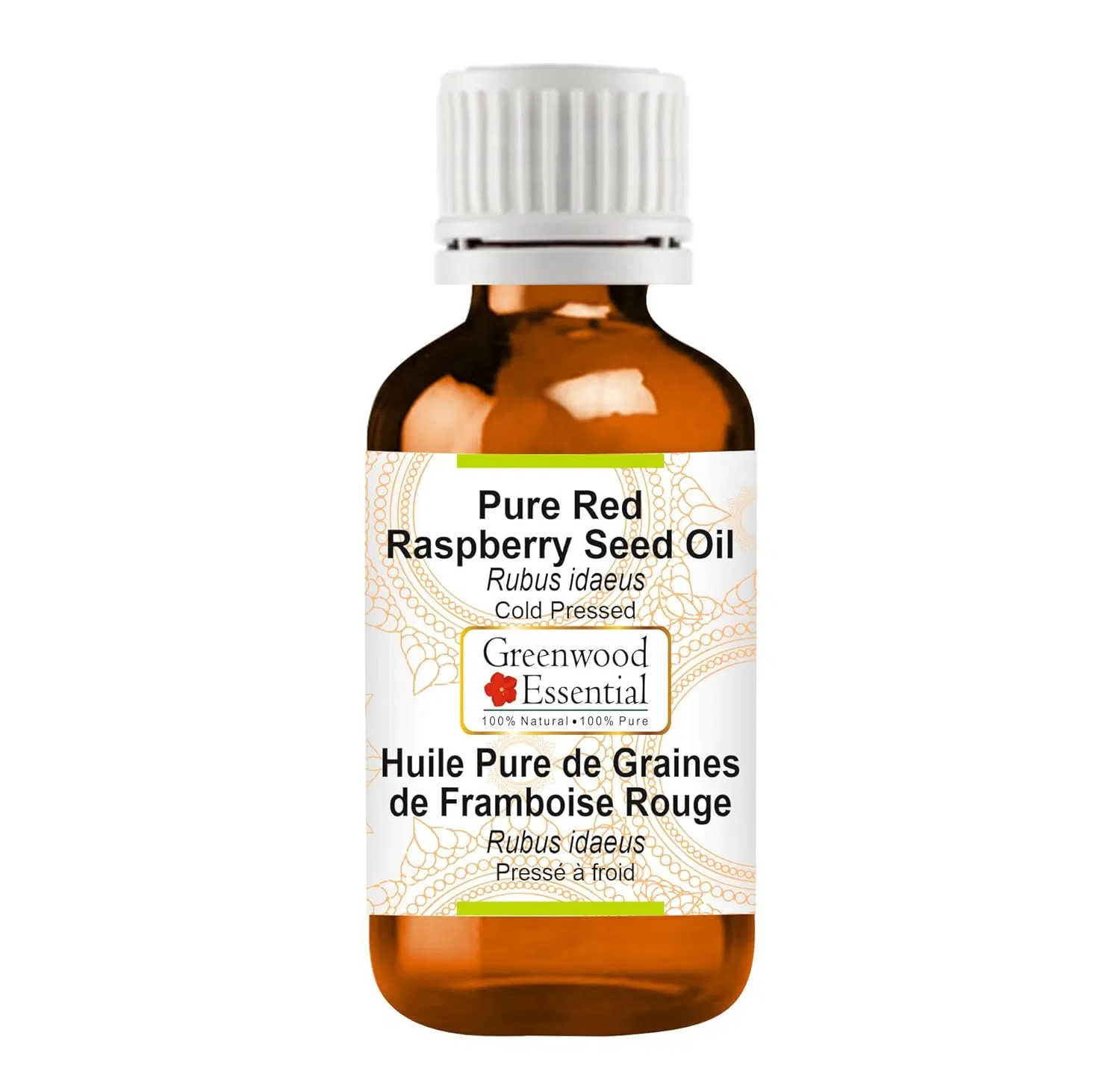 Масло для кожи, Pure Red Raspberry Seed Oil, Greenwood Essential, 100 мл