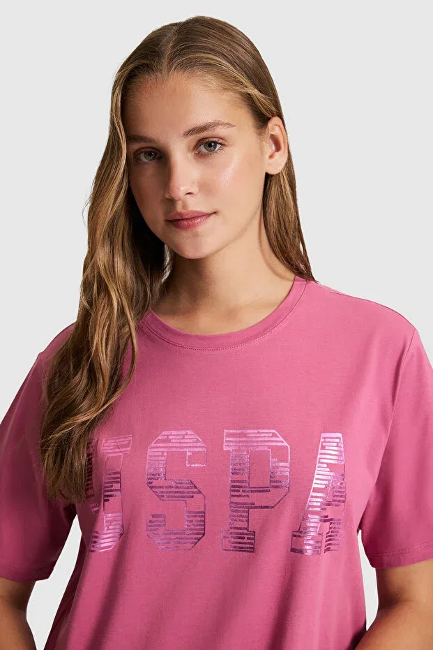 Женская футболка с коротким рукавом U.S. Polo Assn., Fusya — фото 2