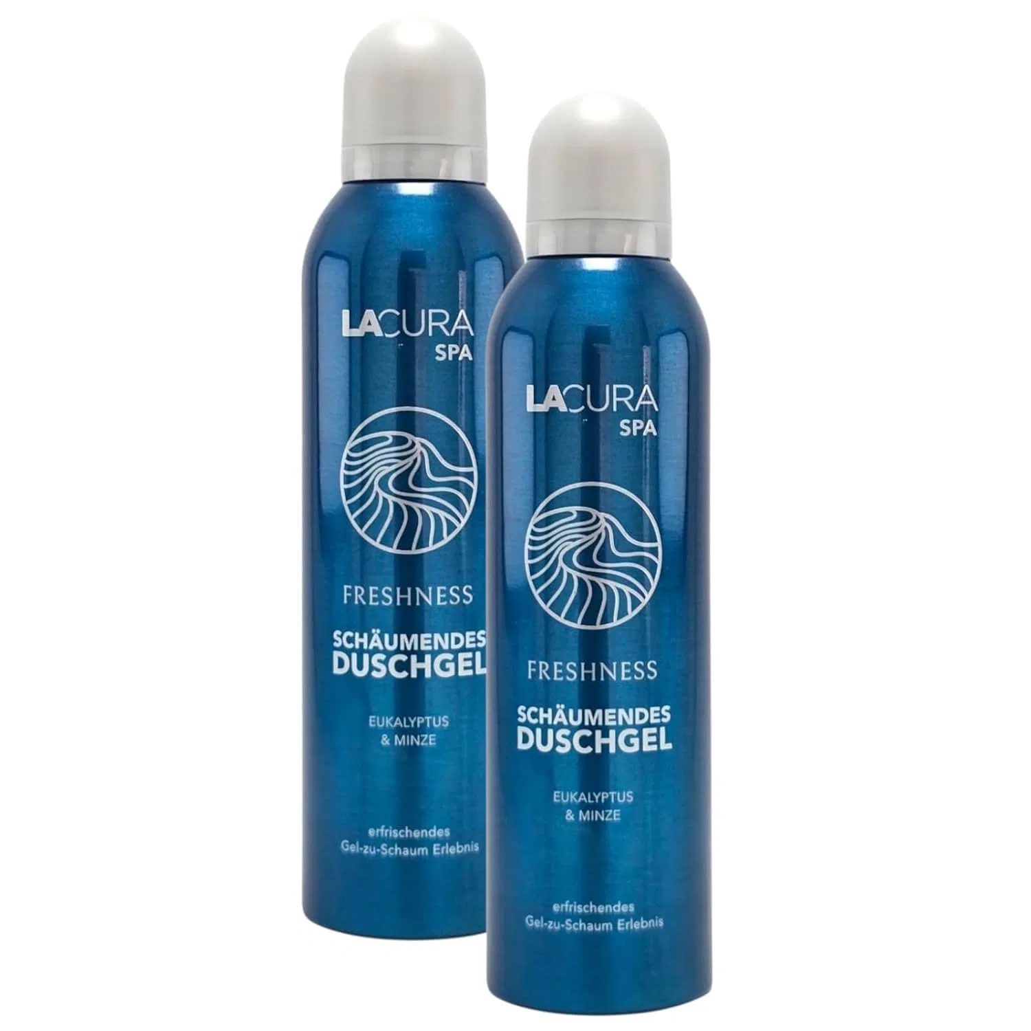 Пенящийся гель для душа Eucalyptus & Mint, Generisch, набор 2 шт. по 200 мл, Белый