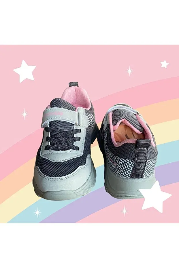 Детские спортивные туфли для девочек ортопедические Hammırcek Dinamik, Gray Smoked Pink — фото 4