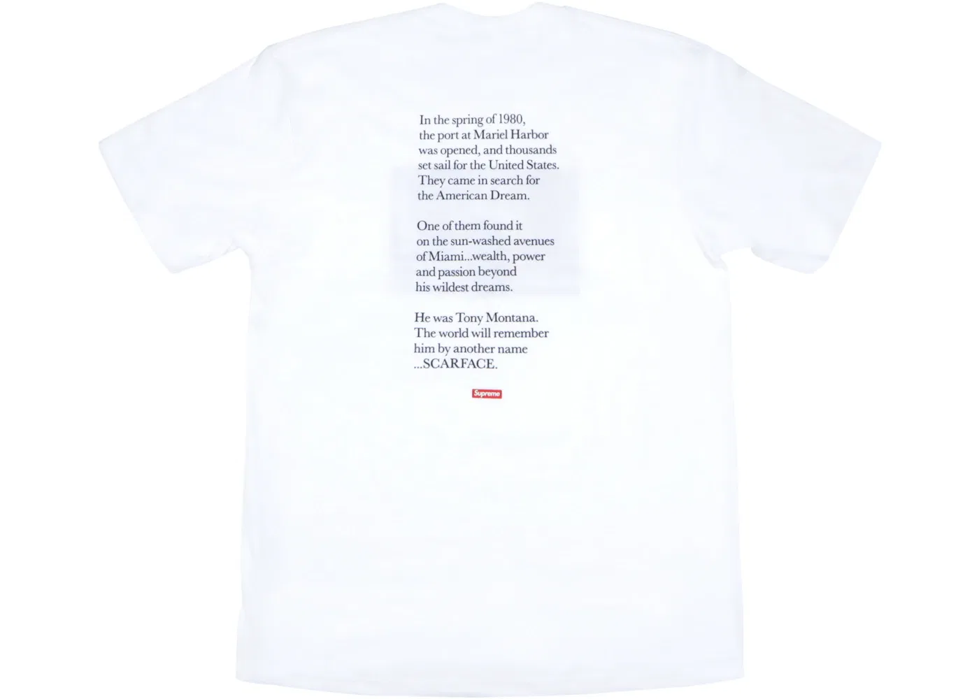 Мужская футболка с принтом Supreme Scarface Friend Tee, White — фото 2