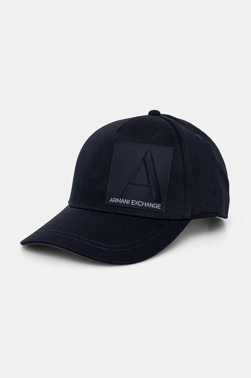 

Хлопковая бейсболка Armani Exchange, темно-синий