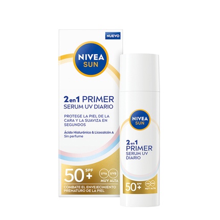 

Солнцезащитная сыворотка-праймер 2 в 1 Spf50+ 30 мл Nivea