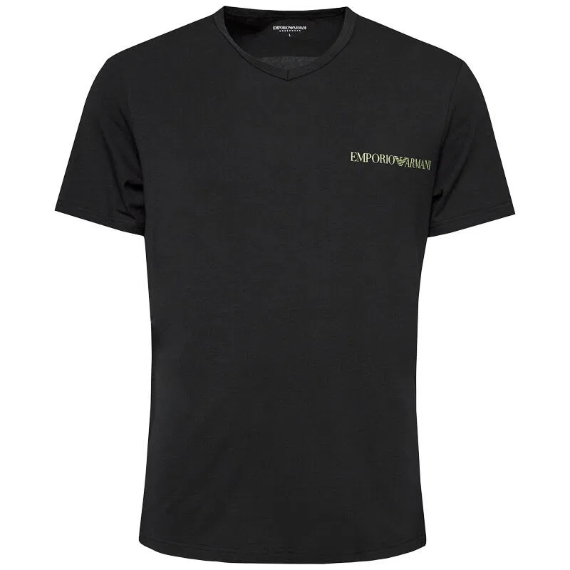 Мужской хлопковый комплект футболок Emporio Armani Sport, Черный — фото 3