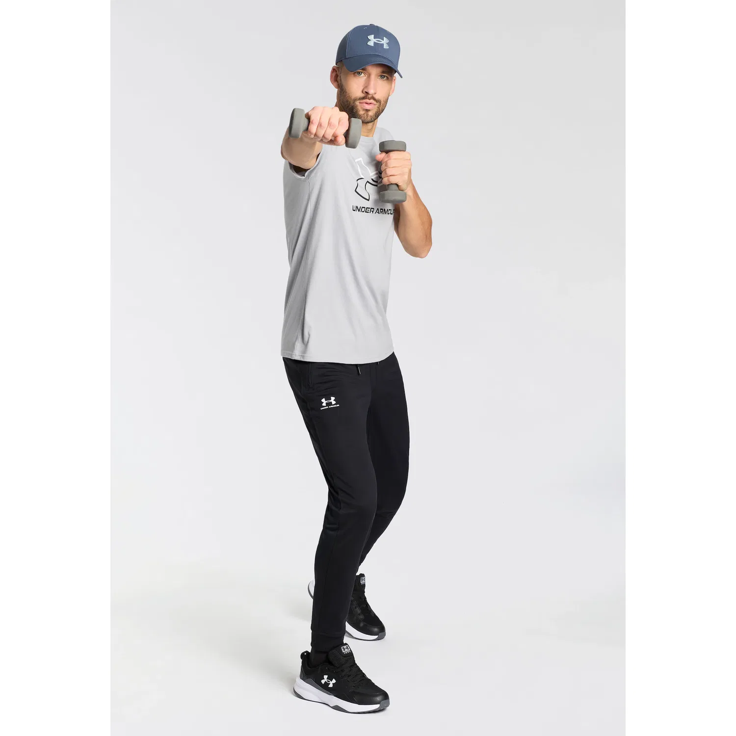 Детская футболка с логотипом Under Armour, серый — фото 4