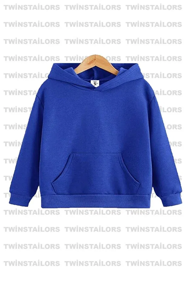 Детские свитшот для мальчиков с капюшоном Twins Tailors, Saks Blue-Navy Blue — фото 4