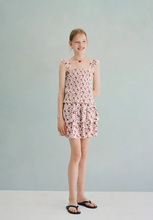 Детская юбка Mango Kids, красный