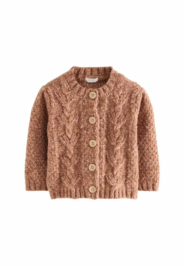 Кардиган из полиэстера Regular fit - chunky bobble - cardigan Next, Chocolate brown, коричневый/шоколадный