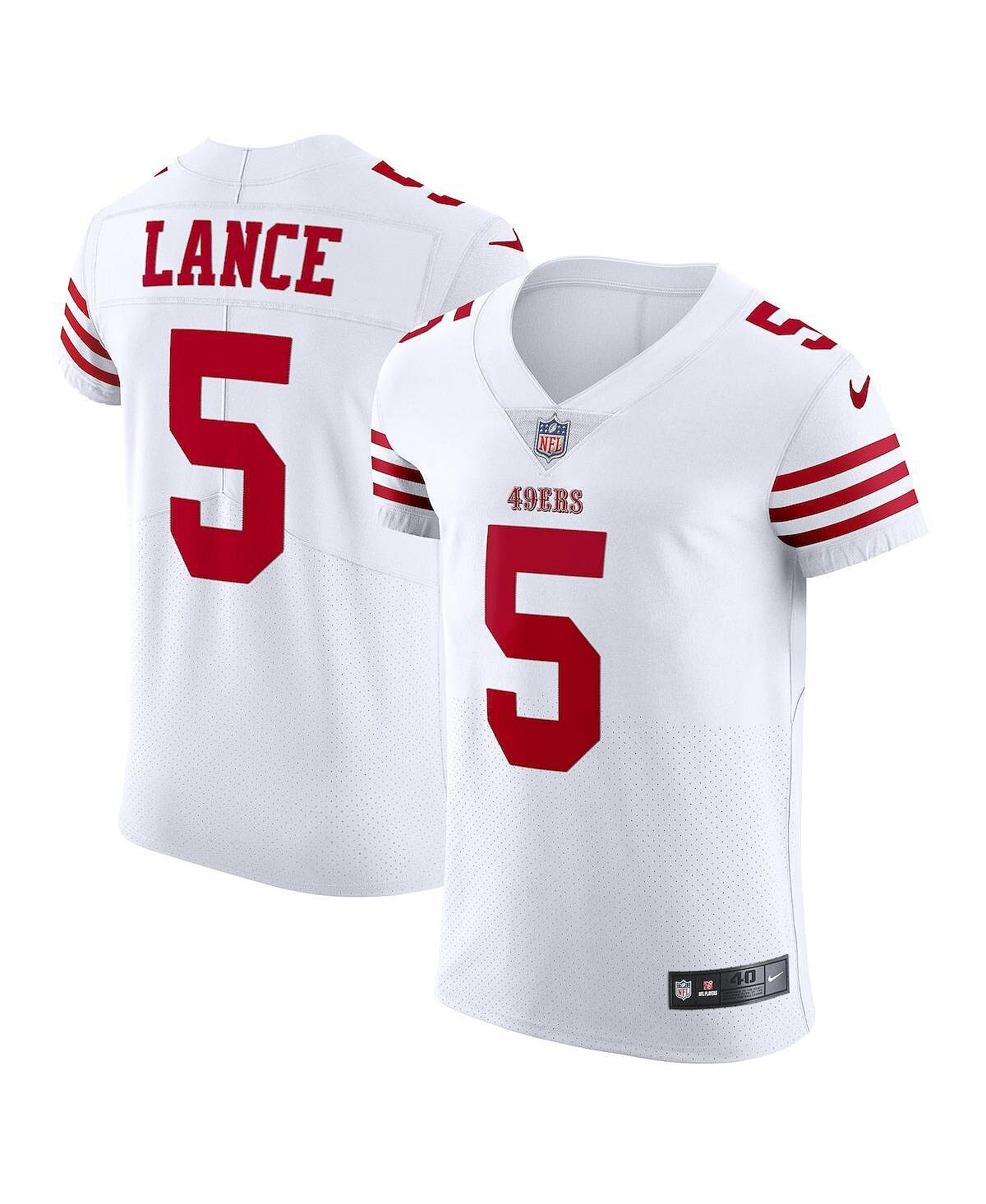 

Мужская футболка trey lance white san francisco 49ers vapor elite Nike, белый