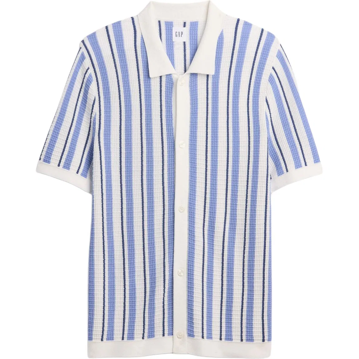 Мужской свитер с поло-воротником GAP, Blue Stripes