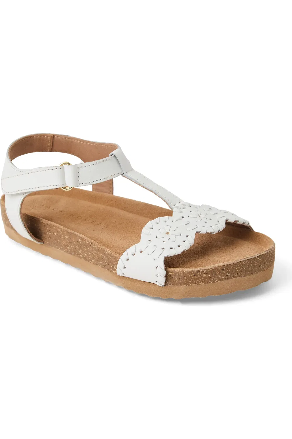 Сандалии детские с регулируемым ремешком Lauren Ankle Strap Platform Jack Rogers, белый