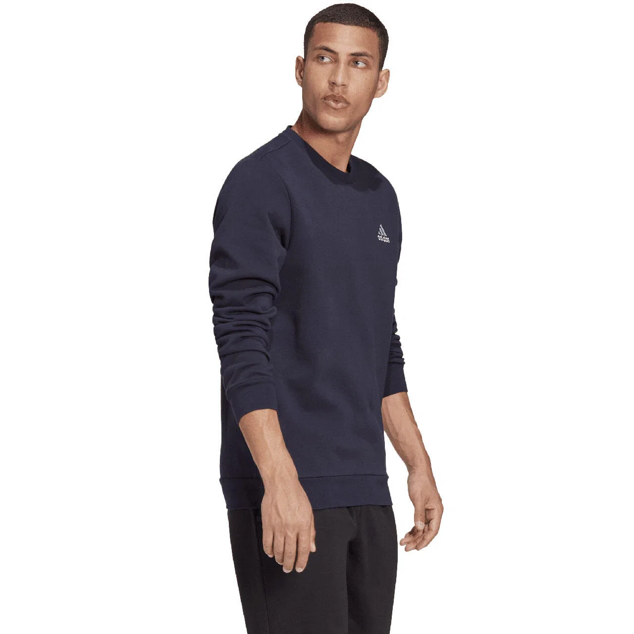 Женское худи с длинным рукавом Essentials Fleece Sweatshirt Adidas, Petrolblau Weiss — фото 3