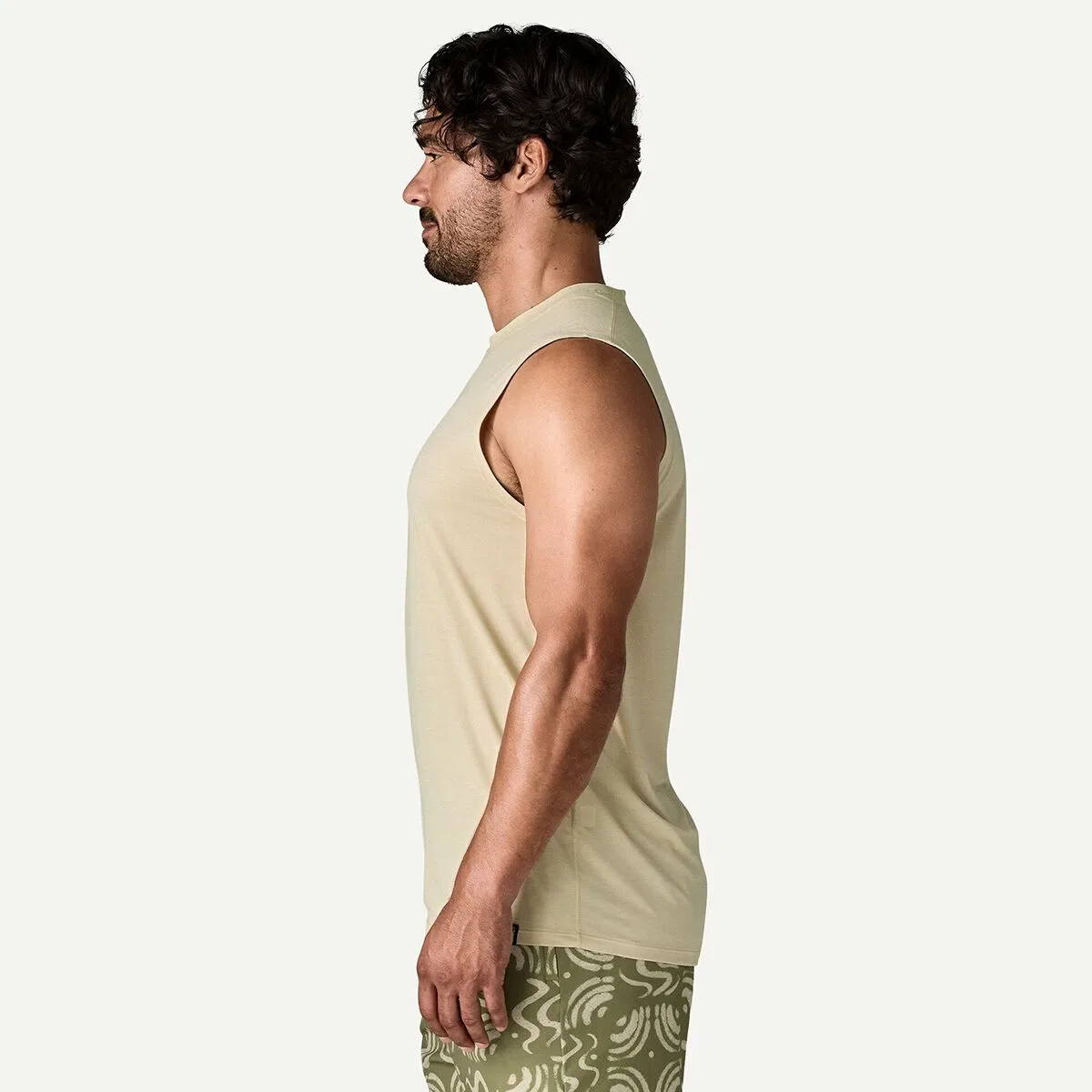 Мужской топ без рукавов Capilene Cool Ultra Tank Top Patagonia, Pumice/Dyno White X-Dye — фото 4
