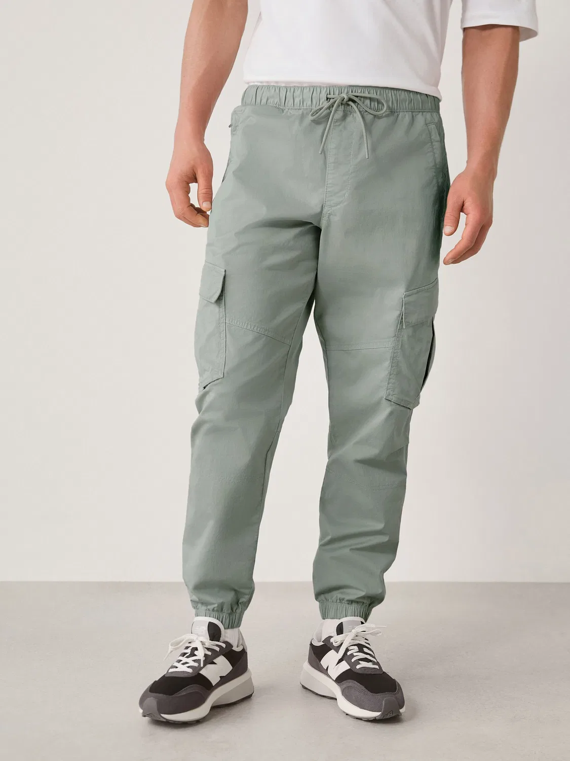 Брюки карго Regular Tapered Fit Next, серо-зеленый