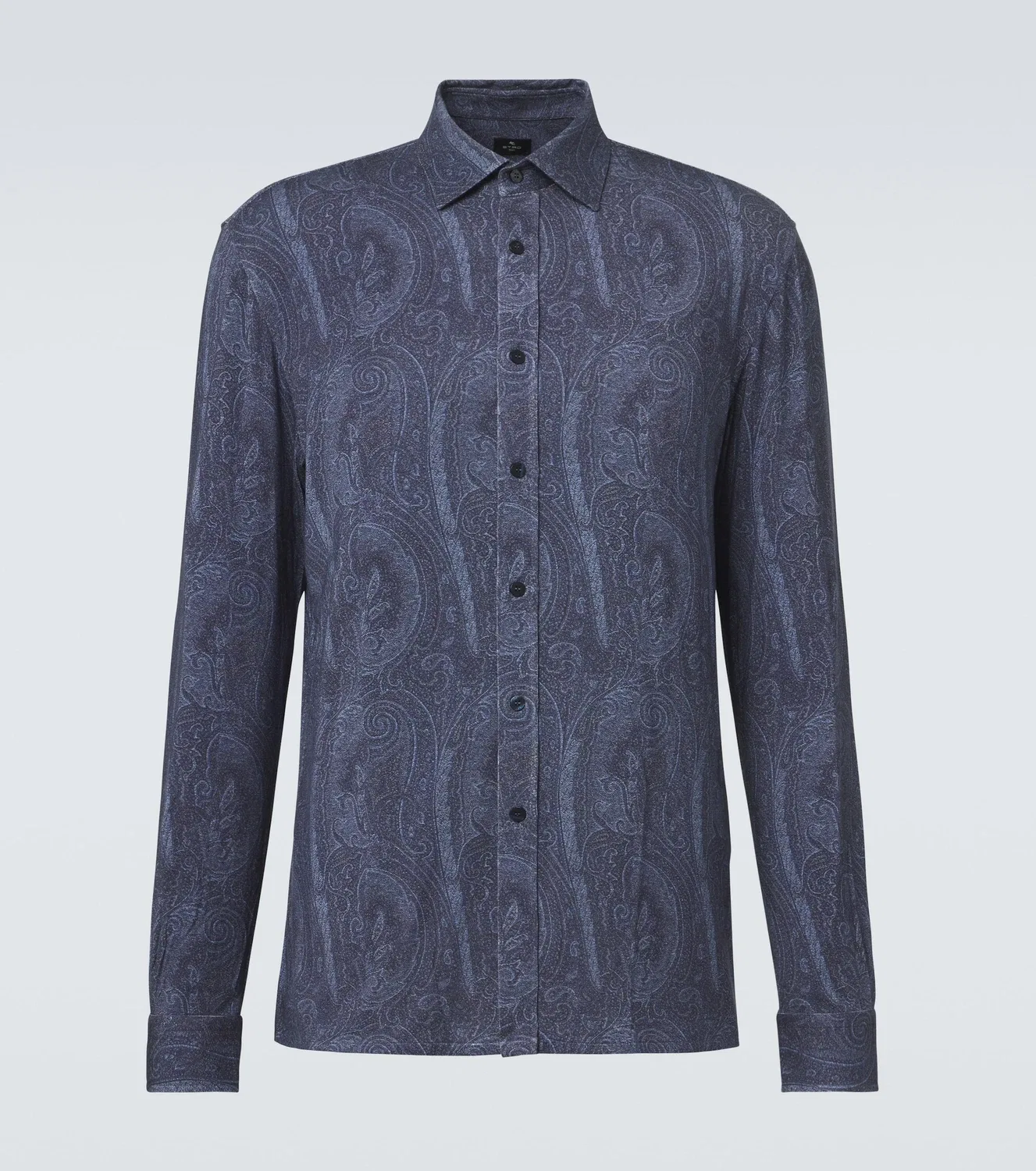 Трикотажная рубашка с узором пейсли ETRO, синий