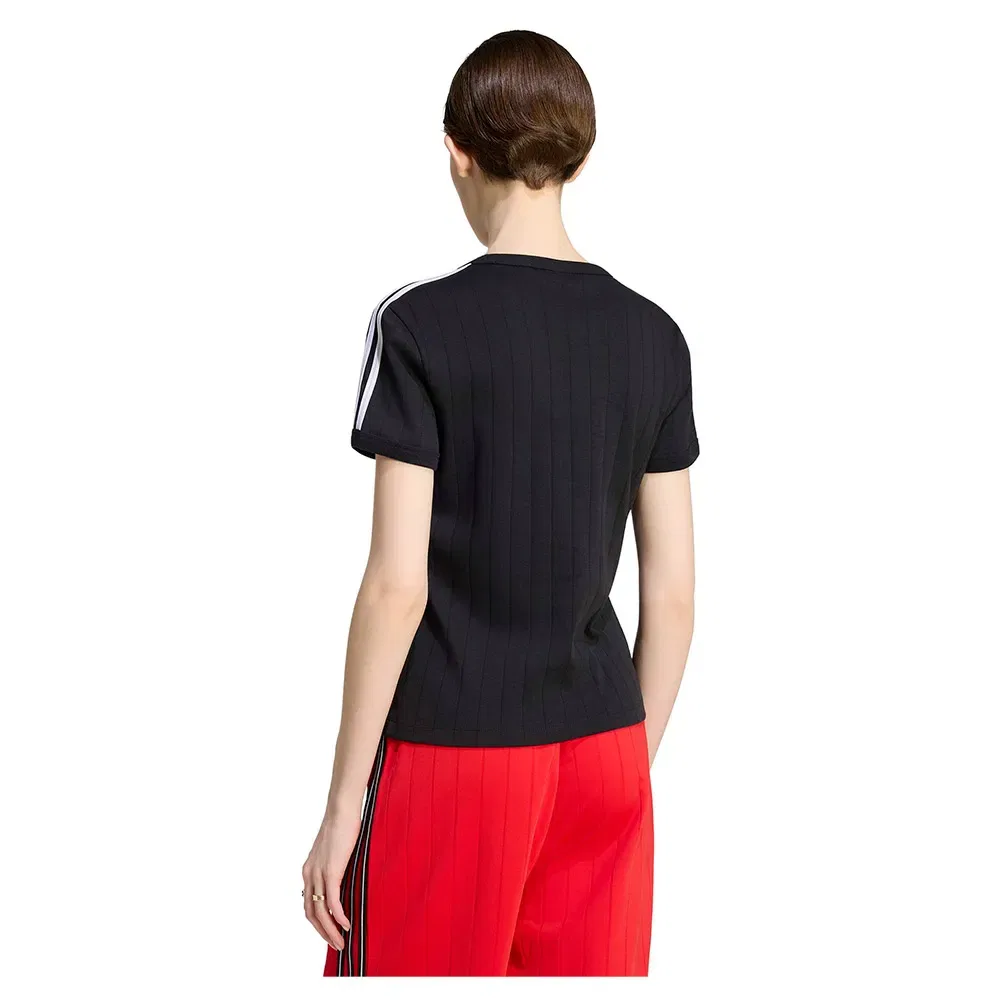 Футболка с коротким рукавом Pinstripe Slim Adidas Originals, черный — фото 2